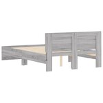 vidaXL Cadre de lit avec tête de lit et LED sonoma gris 140x190 cm