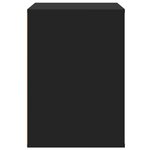 vidaXL Commode d'angle noir 80x41x58 cm bois d'ingénierie