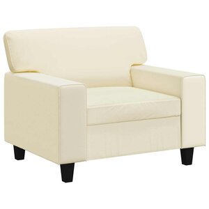 vidaXL Fauteuil Crème 60 cm Similicuir