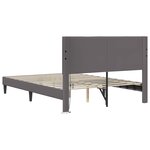 vidaXL Cadre de lit avec bandes LED Gris 120 x 200 cm Simili cuir