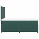 vidaXL Sommier à lattes de lit avec matelas vert foncé 120x190 cm