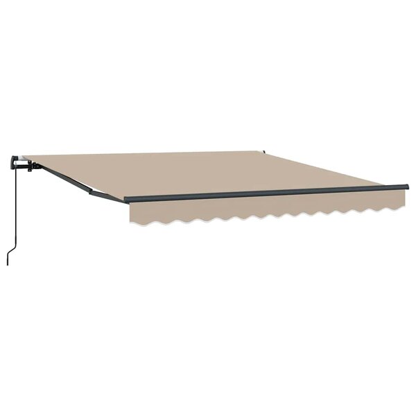 vidaXL Auvent Rétractable Beige 350 x 250 cm Polyester et Acier