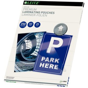 Leitz pochettes de plastification ilam 250 microns a3 25 pièces