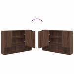 vidaXL Ensemble de mobilier de salle de bain 2 Pièces Chêne marron