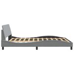 vidaXL Cadre de lit Dover gris clair 160x200 cm tissu