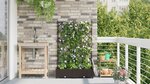 vidaXL Jardinier avec Treillis 2 Pièces Marron 80x40x125 5 cm