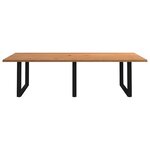 vidaXL Table à manger marron clair bois de chêne massif rectangulaire
