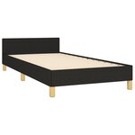 vidaXL Cadre de lit sans matelas noir 90x200 cm tissu