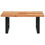 vidaXL Étagère de vasque murale acier et bois massif d'acacia