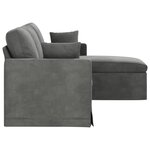 vidaXL Canapé Gris foncé 198 x 134 x 80 cm Velours