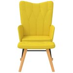vidaXL Chaise à bascule avec tabouret Jaune moutarde Tissu