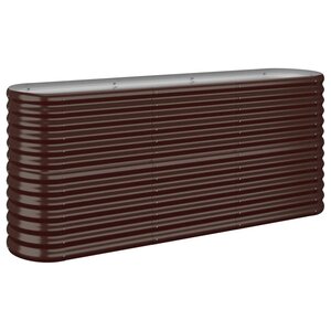 vidaXL Lit surélevé de jardin Acier enduit de poudre marron