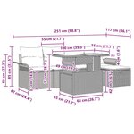 vidaXL Ensemble de canapé de jardin 6 Pièces Beige Poly rotin