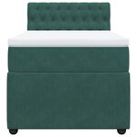 vidaXL Sommier à lattes de lit avec matelas Vert foncé 90x190 cm