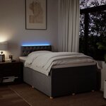 vidaXL Sommier à lattes de lit avec matelas taupe 120x190 cm tissu
