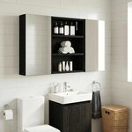 vidaXL Armoire murale de salle de bain Chêne Noir 40 x 10 x 50 cm