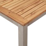 vidaXL Table à manger d'extérieur Marron Bois d'acacia massif
