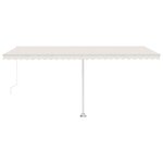 vidaXL Auvent manuel rétractable sur pied 500x300 cm Crème