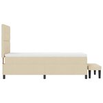 vidaXL Lit à ressorts avec matelas Crème 90 x 200 cm tissu