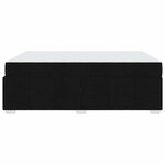 vidaXL Cadre de lit avec matelas Noir 140 x 200 cm tissu