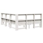 vidaXL Lit bibliothèque sans matelas blanc 140x190 cm bois pin massif