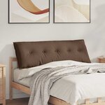 vidaXL Coussin de Dos Marron 140 x 19 x 50 cm tissu
