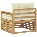 vidaXL Canapé d’extérieur Polyester Blanc et crème