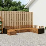 vidaXL Ensemble de canapés d'extérieur 8 Pièces Naturel