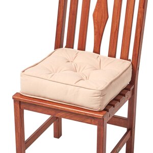 Galette de chaise coussin rehausseur en coton Beige  40 x 40 x 10 cm - HOMESCAPES