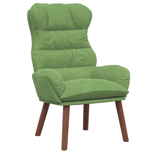 vidaXL Fauteuil Relaxant en Velours Vert Clair