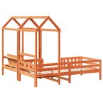vidaXL Ensemble de lit et de banc avec toit sans matelas 90x190 cm