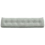 vidaXL Coussin de Dos Gris clair 200 x 24 x 50 cm Velours