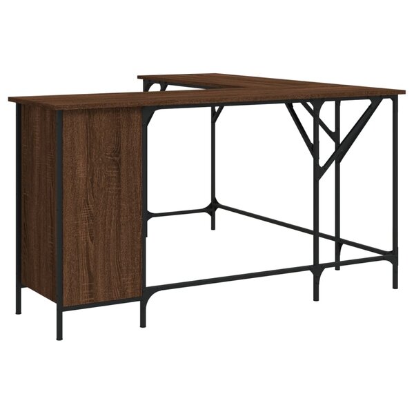 vidaXL Bureau chêne marron 141x141x75 cm bois d'ingénierie