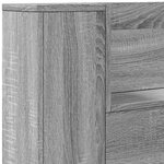 vidaXL Cabinet de Tête de Lit avec LED Gris Sonoma Bois d'ingénierie