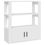 vidaXL Buffet Blanc 80x30x90 cm Bois d'ingénierie