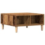 vidaXL Table basse vieux bois 60x60x30 cm bois d'ingénierie