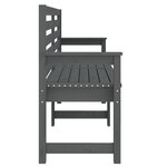 vidaXL Banc de jardin gris 159 5x48x91 5 cm bois massif de pin