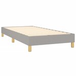 vidaXL Cadre de lit sans matelas gris clair 90x190 cm tissu