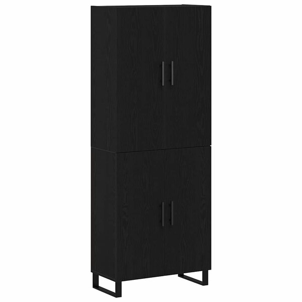 vidaXL Haut Armoire 2 Pièces Chêne noir 69 5 x 34 x 180 cm