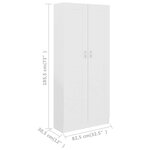 vidaXL Bibliothèque Blanc 82 5x30 5x185 5 cm Bois d'ingénierie