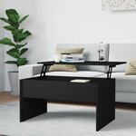 vidaXL Table basse noir 80x50 5x41 5 cm bois d'ingénierie