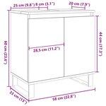 vidaXL Armoire de salle de bain vieux bois 58x33x60 cm bois ingénierie