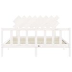 vidaXL Cadre de lit sans matelas blanc 160x200 cm bois de pin massif