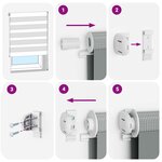 vidaXL Store zèbre gris foncé largeur du tissu 140 9 cm polyester