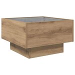 vidaXL Table basse chêne artisanal 50 x 50 x 30 cm Bois d'ingénierie