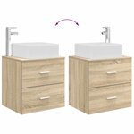 vidaXL Vanité de lavabo mural Chêne Sonoma 53 x 34 5 x 63 cm