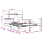 vidaXL Lit bibliothèque sans matelas cire marron 140x190cm bois massif