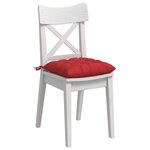 vidaXL Coussins de siège 4 Pièces Rouge 40 x 40 x 6 cm tissu