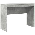 vidaXL Bureau d'écriture Beton gris Panneau de particules 100 x 40 x 76 cm