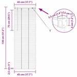 vidaXL Store de Fenêtre avec des rideaux Noir Aluminium